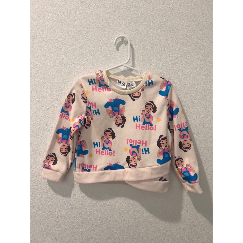 Ms. Rachel Hi Hello! Kids Sweatshirt Cream All Over Print 3T